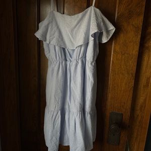 Baby Blue Peach Puff Sundress. Size Medium.